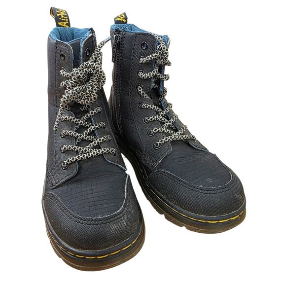 Dr. Martens Combs Cap Junior Youth Size 13 Black Lace Up Zip Eye Ankle Boots - Picture 4 of 7